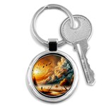Nature Storm Painting Key Chain (Round)