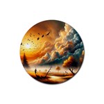 Nature Storm Painting Rubber Round Coaster (4 pack)