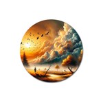 Nature Storm Painting Magnet 3  (Round)