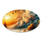 Nature Storm Painting Oval Magnet