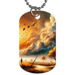 Nature Storm Painting Dog Tag (One Side)