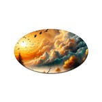 Nature Storm Painting Sticker Oval (10 pack)