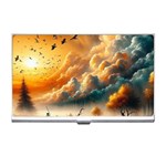 Nature Storm Painting Business Card Holder