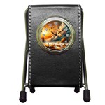 Nature Storm Painting Pen Holder Desk Clock