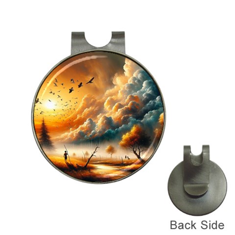 Nature Storm Painting Hat Clips with Golf Markers from ArtsNow.com Front