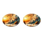 Nature Storm Painting Cufflinks (Oval)