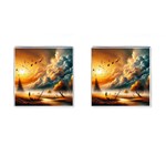 Nature Storm Painting Cufflinks (Square)