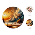 Nature Storm Painting Playing Cards Single Design (Round)