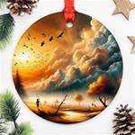 Nature Storm Painting Round Ornament (Two Sides)