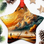 Nature Storm Painting Star Ornament (Two Sides)