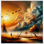 Nature Storm Painting Canvas 16  x 16 