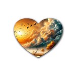 Nature Storm Painting Rubber Coaster (Heart)