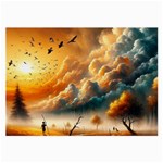 Nature Storm Painting Large Glasses Cloth (2 Sides)