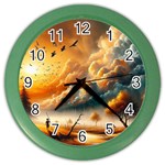 Nature Storm Painting Color Wall Clock
