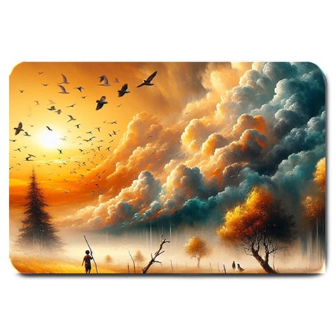 Nature Storm Painting Large Doormat from ArtsNow.com 30 x20  Door Mat