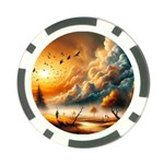 Nature Storm Painting Poker Chip Card Guard