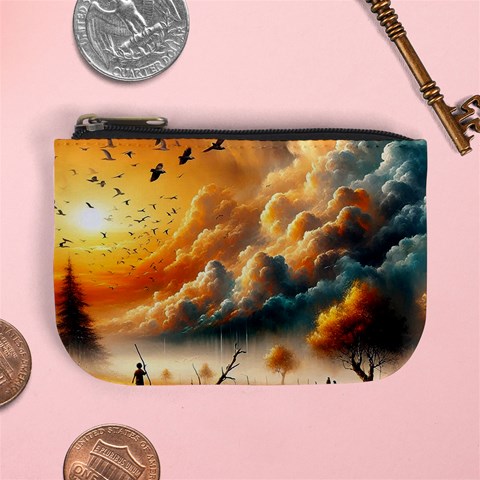 Nature Storm Painting Mini Coin Purse from ArtsNow.com Front