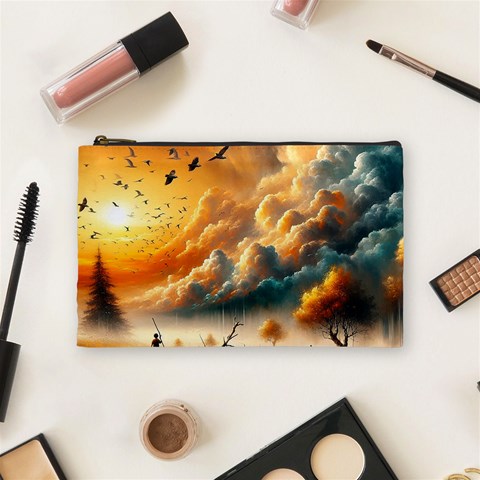 Nature Storm Painting Cosmetic Bag (Medium) from ArtsNow.com Front