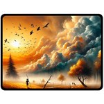 Nature Storm Painting 80  x 56  Fleece Blanket (Large)