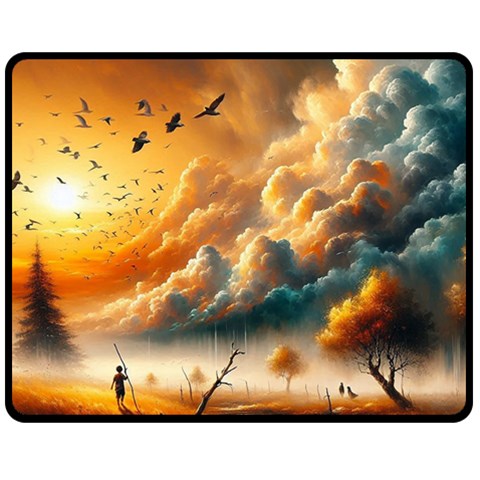 Nature Storm Painting 60  x 50  Fleece Blanket (Medium) from ArtsNow.com 60 x50  Blanket Front