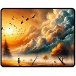Nature Storm Painting 60  x 50  Fleece Blanket (Medium)