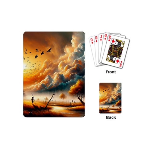 Nature Storm Painting Playing Cards Single Design (Mini) from ArtsNow.com Back