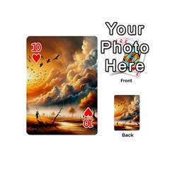 Nature Storm Painting Playing Cards 54 Designs (Mini) from ArtsNow.com Front - Heart10