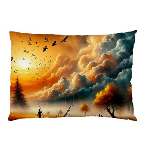 Nature Storm Painting Pillow Case (Two Sides) from ArtsNow.com Front