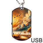 Nature Storm Painting Dog Tag USB Flash (One Side)