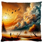 Nature Storm Painting Large Cushion Case (One Side)