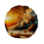 Nature Storm Painting Standard 15  Premium Round Cushions