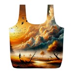 Nature Storm Painting Full Print Recycle Bag (L)