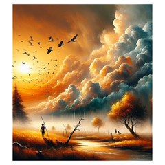 Nature Storm Painting Drawstring Pouch (Medium) from ArtsNow.com Back