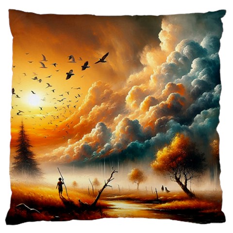 Nature Storm Painting Standard Premium Plush Fleece Cushion Case (Two Sides) from ArtsNow.com Front