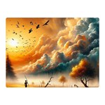 Nature Storm Painting 35  x 27  Two Sides Premium Plush Fleece Blanket (Mini)