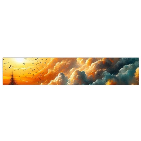 Nature Storm Painting 12 X60  Small Premium Plush Fleece Scarf from ArtsNow.com Front