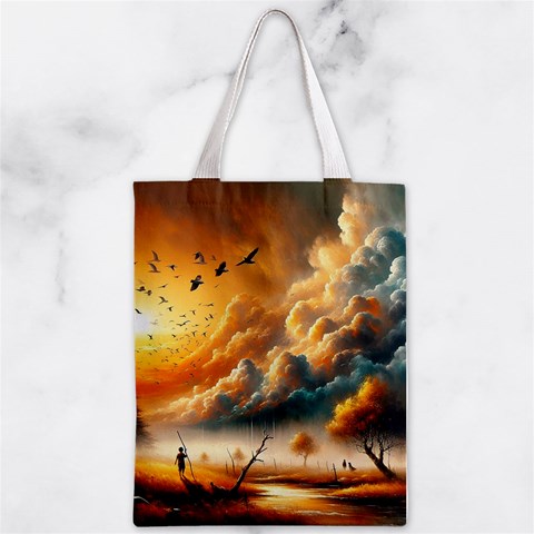 Nature Storm Painting Zipper Classic Tote Bag from ArtsNow.com Front