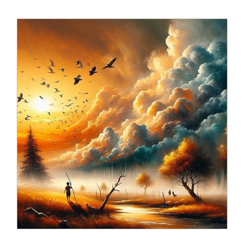 Nature Storm Painting Duvet Cover (Queen Size) from ArtsNow.com Front