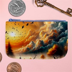 Nature Storm Painting Large Coin Purse from ArtsNow.com Front