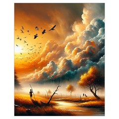 Nature Storm Painting Drawstring Pouch (XL) from ArtsNow.com Front