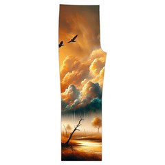 Nature Storm Painting Short Sleeve Long Pants Satin Pajamas Set from ArtsNow.com Front Bottom Right