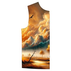 Nature Storm Painting Kid s Button Up Puffer Vest from ArtsNow.com Front Right
