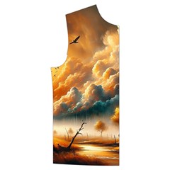 Nature Storm Painting Men s High Neck Button Up Puffer Vest from ArtsNow.com Front Right
