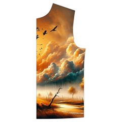 Nature Storm Painting Men s High Neck Button Up Puffer Vest from ArtsNow.com Front Left
