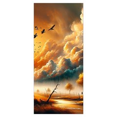 Nature Storm Painting Men s High Neck Button Up Puffer Vest from ArtsNow.com Placket Inside