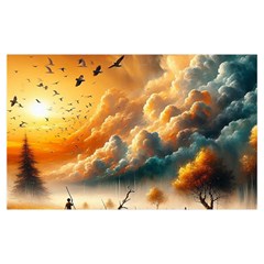 Nature Storm Painting Kids  Hooded Rain Ponchos from ArtsNow.com Pocket Cover