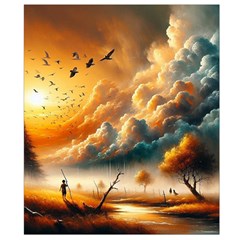 Nature Storm Painting Belt Pouch Bag (Small) from ArtsNow.com Back Strap