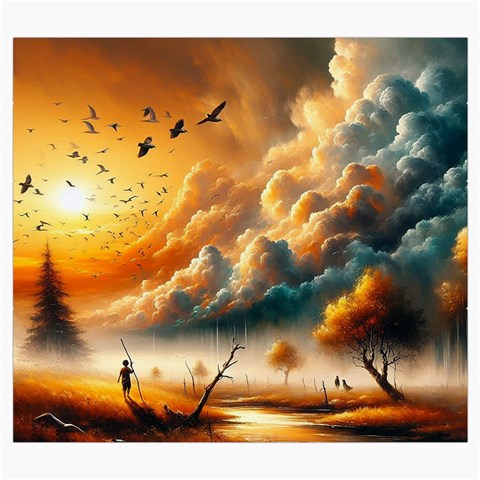 Nature Storm Painting Roll Up Canvas Pencil Holder (S) from ArtsNow.com Front