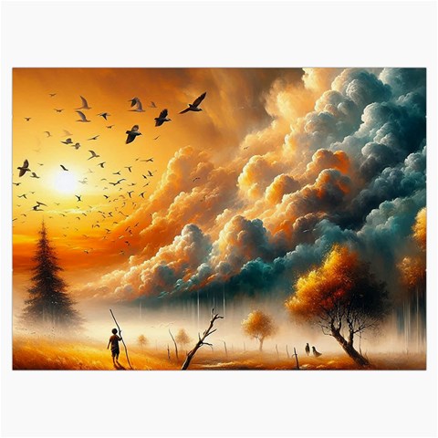 Nature Storm Painting Roll Up Canvas Pencil Holder (L) from ArtsNow.com Front