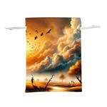 Nature Storm Painting Lightweight Drawstring Pouch (M)